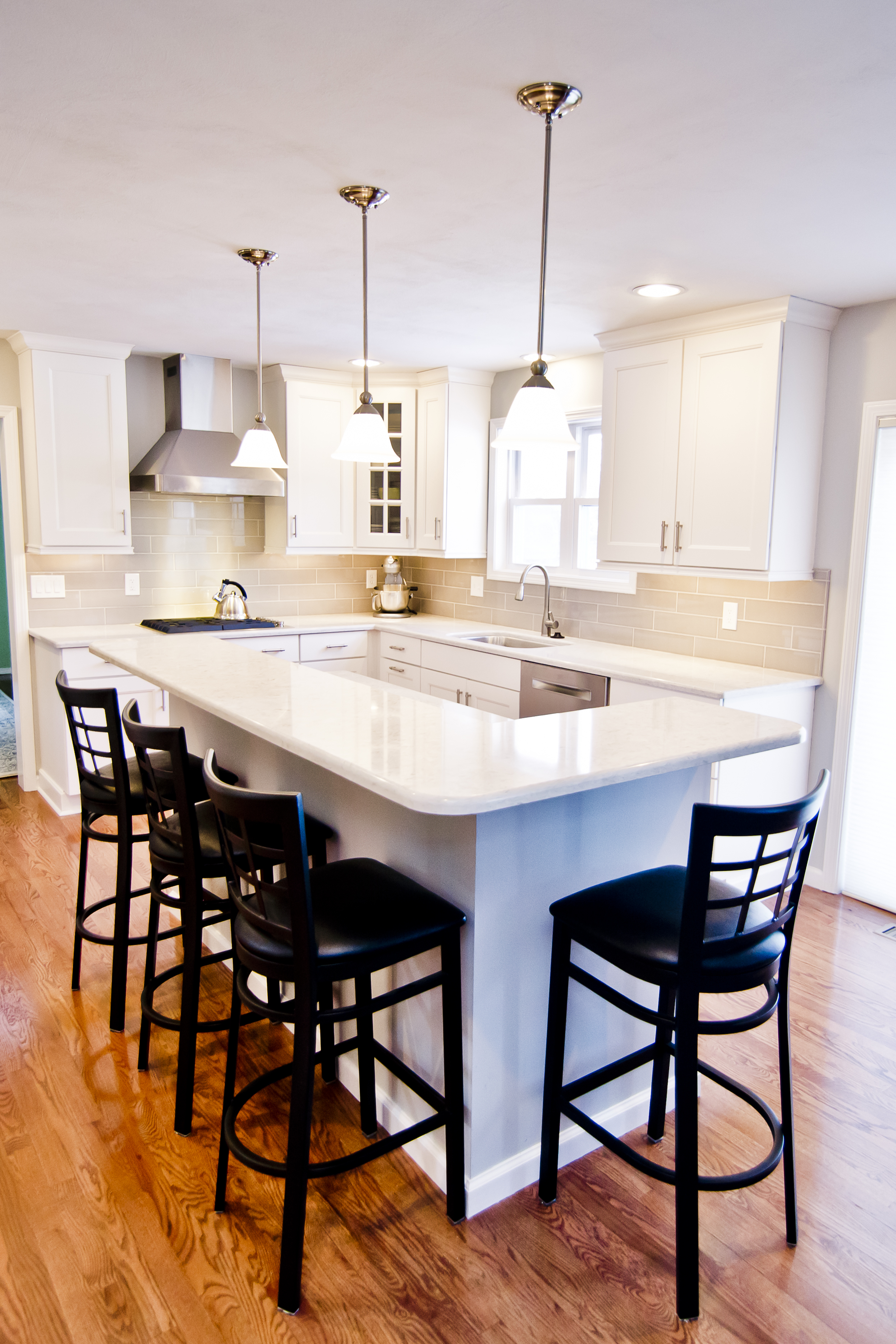 kitchen remodel Onondaga island pendant lights